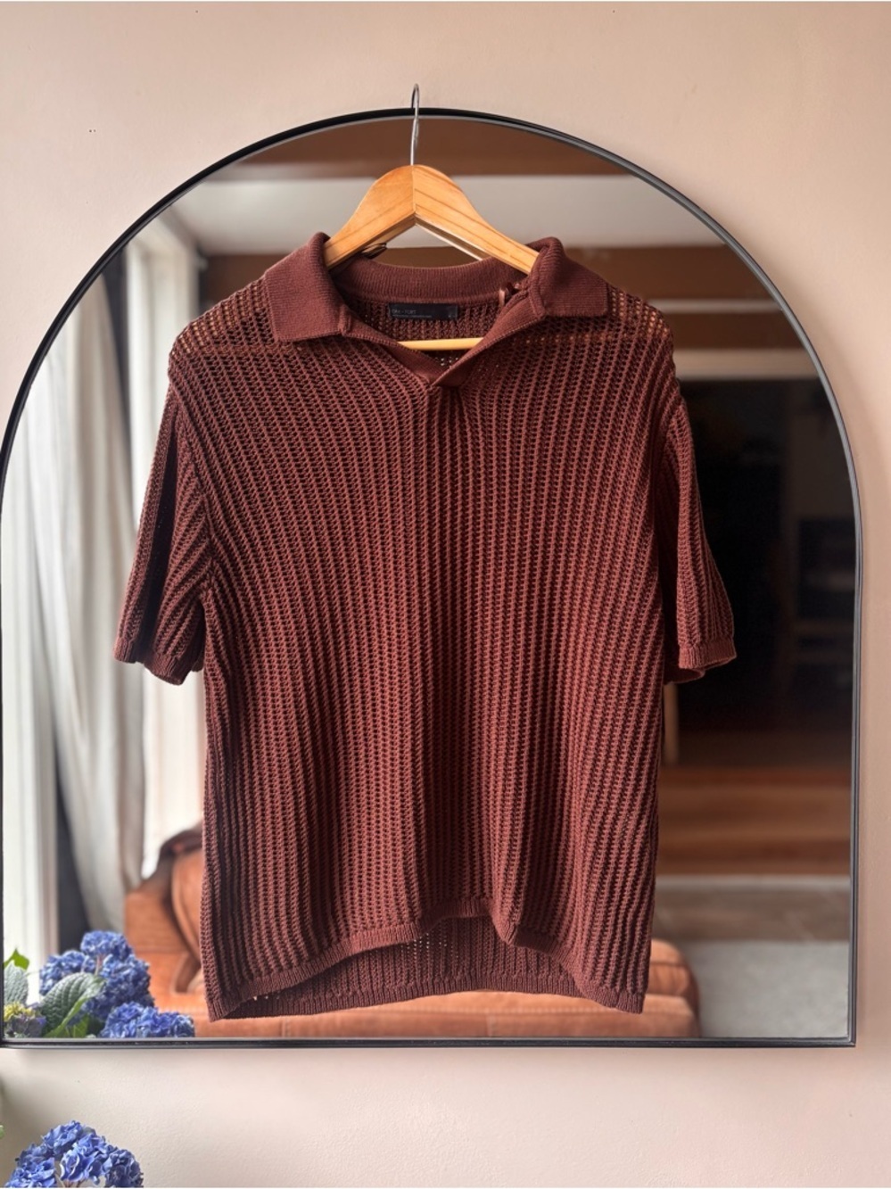 OAK + FORT | knit v neck polo | size xs - Picture 2 of 3